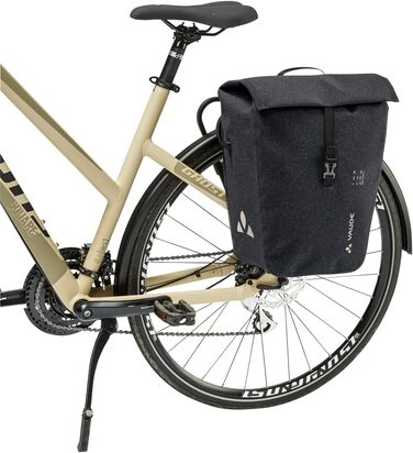 Велосумка Vaude Recycle Commute Single 20 л, водонепроникна, чорна, для заднього багажника, Німеччина
