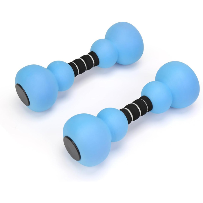 Водні гантелі 2 шт. для аквааеробіки, EVA-піна, сині - для дорослих та підлітків