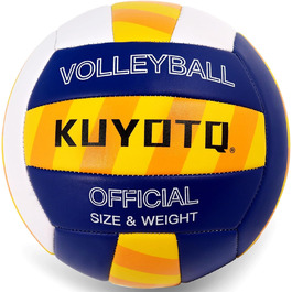 Волейбольний м'яч KUYOTQ для пляжу та залу, 3 мм, з м'якої шкіри, розмір 5, для підлітків та чоловіків