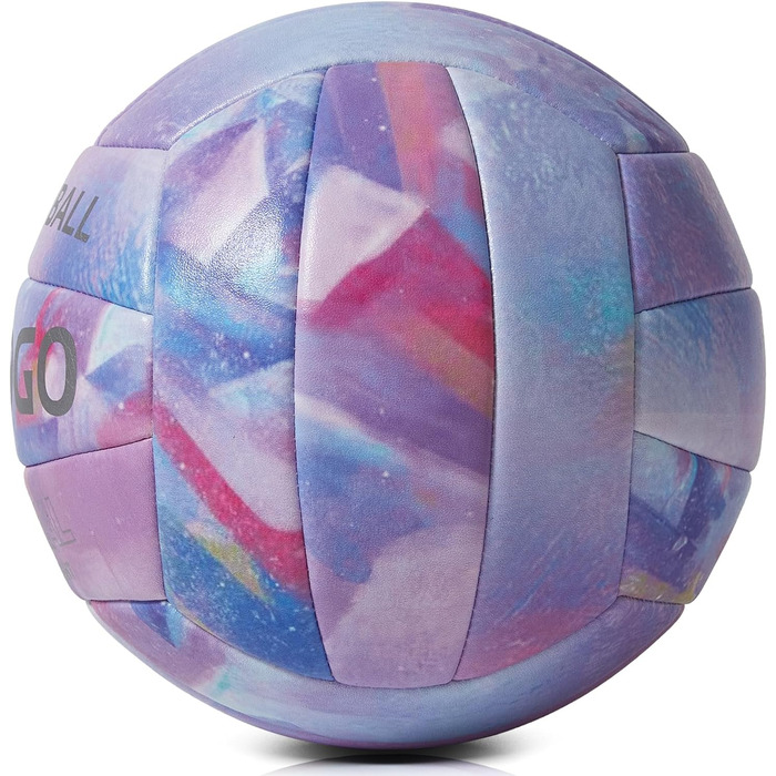 Волейбольний м'яч розмір 5, PU-шкіра, м'який, для залу та вулиці, фіолетовий, для тренувань, гри, початківців, юніорів, дорослих, 8.2