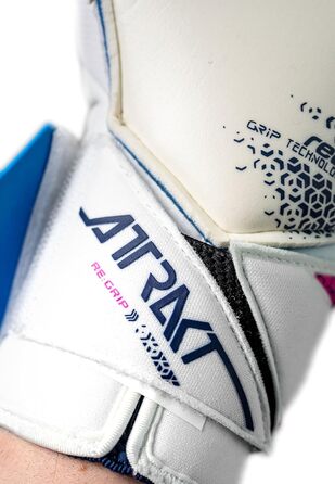 Воротарські рукавички Reusch Attrakt Grip Evolution TW Unisex, блакитно-рожево-білі