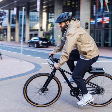 Велосипедний шолом ABUS Urban-I 3.0 з ліхтарем, козирком і магнітною застібкою, унісекс