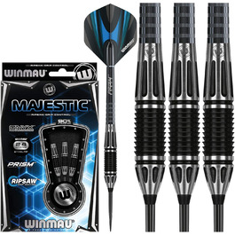 Дротики WINMAU Majestic Profi з вольфраму для дартсу зі сталевим наконечником, набір з оперенням і стрижнями