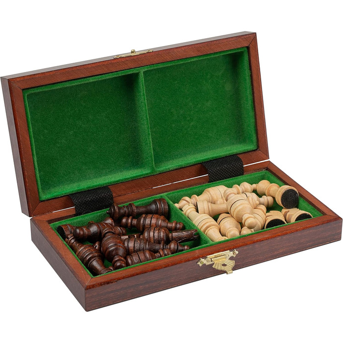 Магнітний шаховий набір для подорожей | Дерев'яний шаховий набір | Master of Chess | Шахи для дітей | Classic Travel Chess Game (20x20 см)