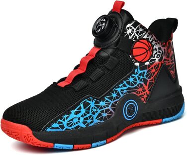 Баскетбольні кросівки Anti Rutsch High Top: легкі, дихаючі, зелені (40 EU, вузька ширина, чорний/синій)