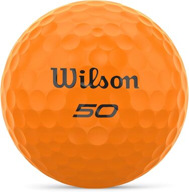 Гольф-м'ячі Wilson Fifty Elite, 12 шт, помаранчево-червоні (Sunset Chevron), 1.68 дюйма