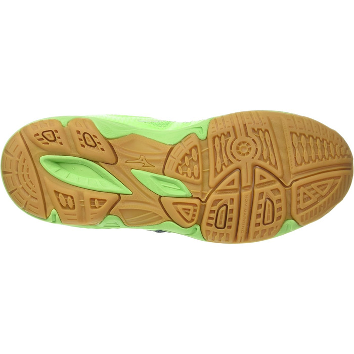 Дитячі спортивні кросівки Mizuno Lightning Star Z2 для залу, розмір 42 2/3 (34 EU), блакитний, білий, зелений