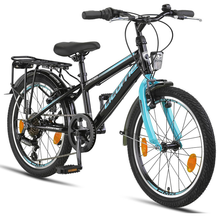 Дитячий гірський велосипед Licorne Bike Carter Premium 20 дюймів, 6-швидкісна Shimano, для хлопчиків та дівчаток