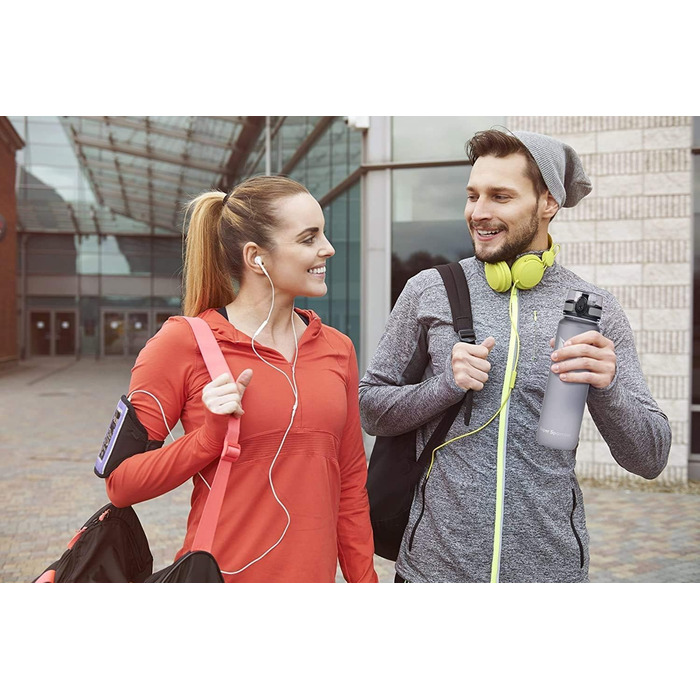 Фляга для води Super Sparrow Tritan - 350/500/750/1000 мл, без BPA, спортивна, для велосипеда, фітнесу, подорожей, сіра