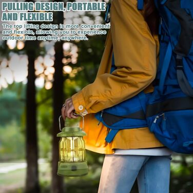 LED кемпінговий ліхтар 2 шт. - портативний, регульований, 3 режими, водонепроникний (IPX4), для риболовлі, туризму, надзвичайних ситуацій