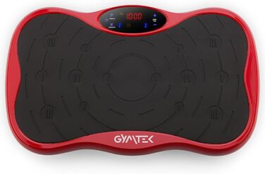 Вібраційна платформа Gymtek для дому, 99 рівнів, 5 програм, сенсорний екран, червона — для схуднення, спалювання жиру та нарощування м'язів