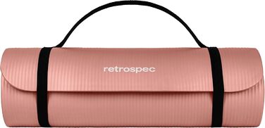 Йога-мат Retrospec Solana 3 см, нековзкий, з нейлоновим ременем, рожевий, для жінок і чоловіків