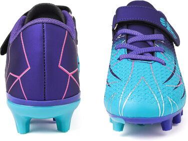 Дитячі футбольні бутси з шипами, професійні, для хлопчиків та дівчаток, спортивне взуття, розмір 38 EU, блакитний/фіолетовий