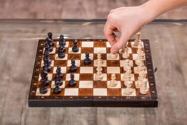 Магнітні шахи з дерева Square, шахове поле 28x28 см, шахові фігури, преміум якість