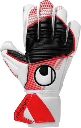 Воротарські рукавички Uhlsport Absolutgrip для дітей і дорослих, розмір 9.5, біло-червоні-чорні