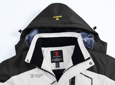 Чоловіча зимова куртка Jacken з флісовою підкладкою, водонепроникна, дихаюча, тепла, вітрозахисна Softshell з капюшоном (L, білий)