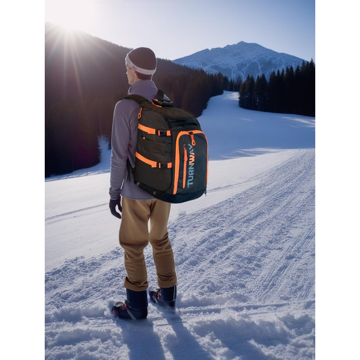 Чохол для лижних/сноубордистських черевиків та скейтборду TurnWay, чорний/помаранчевий, універсальний розмір