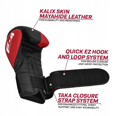 Боксерські рукавички RDX BGR-F4R-14OZ, 14 унцій