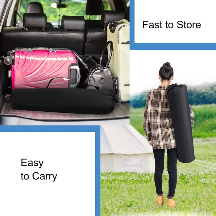 Складний туристичний стілець WOLTU - легкий, для відпочинку на природі, риболовлі, кемпінгу. Макс. навантаження 150 кг, з кишенею для напоїв, чорний + темно-сірий