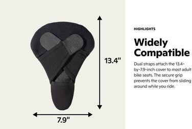 Велосипедне сидіння Schwinn Komfort, сидіння та чохли, різні кольори (чорний/Memory Foam Dual Strap Sport, Memory Foam, спортивний чохол)