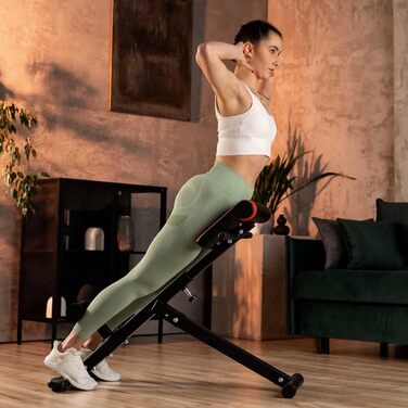 Тренажер для спини та пресу Hop-Sport HS-1016, гіперекстензія 45°, складаний, для дому