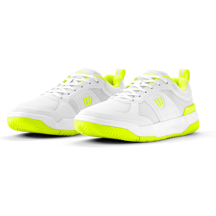 Жіночі кросівки для піклболу Wilson Pickle Pro (38 2/3 EU, білий, безпечний жовтий)