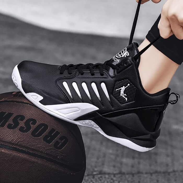 Кросівки баскетбольні чоловічі/жіночі, спортивні, для ходьби, легкі, чорні, з антиковзкою підошвою, зносостійкі