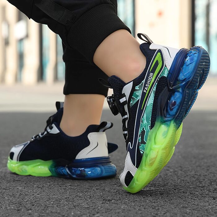 Дитячі кросівки ITSOGOO для бігу та занять спортом. Легкі, дихаючі, для хлопчиків та дівчаток, розмір 28-37 EU, темно-синій.