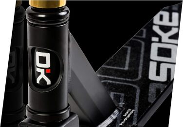SOKE Stunt Scooter PRO: трюковий самокат для дорослих та дітей, ABEC 9 підшипники, чорно-золотий, вантажопідйомність 100 кг