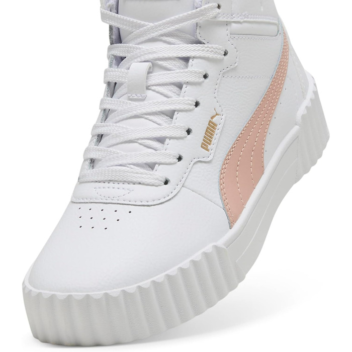 Кросівки PUMA Carina 3.0 Mid для жінок, 39 EU, білий, рожевий кварц, золотий