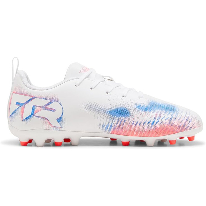 Дитячі футбольні бутси PUMA Future 8 Play Mg Jr - біло-червоні, розмір 34.5 EU