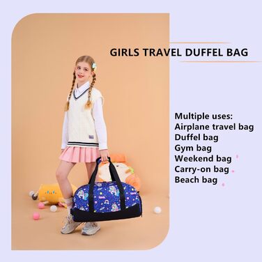 Дитяча спортивна сумка LMWZH з відділенням для взуття, водонепроникна, з мотивом єдинорога