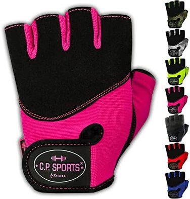 Спортивні рукавички C.P. Sports Iron-Handschuh для тренувань та бодібілдингу (неоново-рожевий, L/9, 20-22 см)