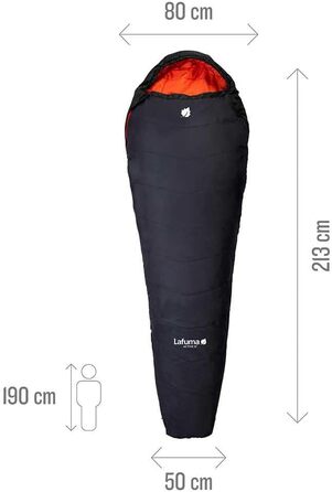 Сплячий мішок Lafuma Active 10, унісекс, блакитний. Відкривання з правого боку