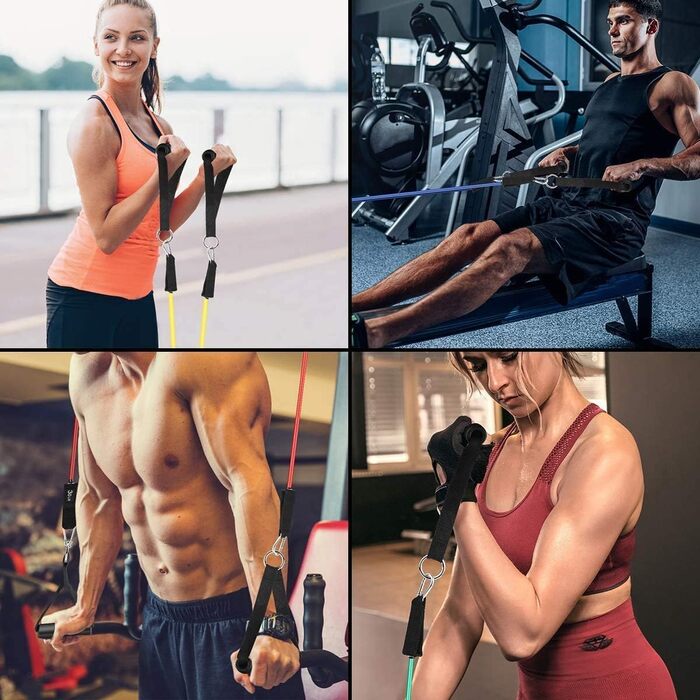 Набір еластичних стрічок WHATAFIT для фітнесу та реабілітації: з дверним анкером, ручками та ремінцями для ніг