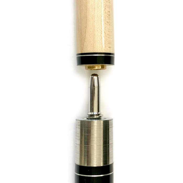 Професійний біліардний кий J. Parker Break & Jump Queue для силових ударів та кидків, 3-секційний з'єднання Quick Joint, наконечник та втулка 13,5 мм з бакеліту, надміцний верхній шар