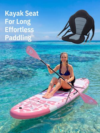 Надувний SUP Борд Niphean 305см з крилами балансу та міцним аксесуаром для дорослих, для йоги, Candy Leopard з StabilTrac