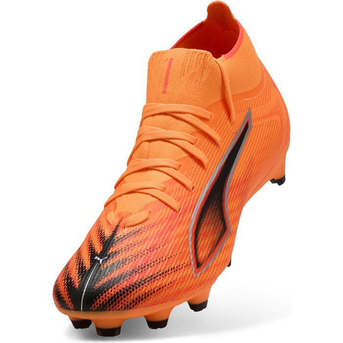 Жіночі футбольні бутси PUMA Ultra 6 Match+ Fg/Ag, кольори: блакитний, білий, червоний, чорний (42 EU)