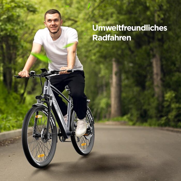 Електровелосипед Qekud 36В 12,5Аг, міський та гірський e-bike з LCD-дисплеєм, акумулятором Li-Ion, запас ходу до 100 км, EU-конформний, з додатком