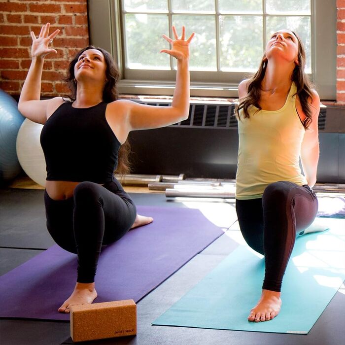 Йога-блок JadeYoga з корку, екологічний, для фітнесу та йоги