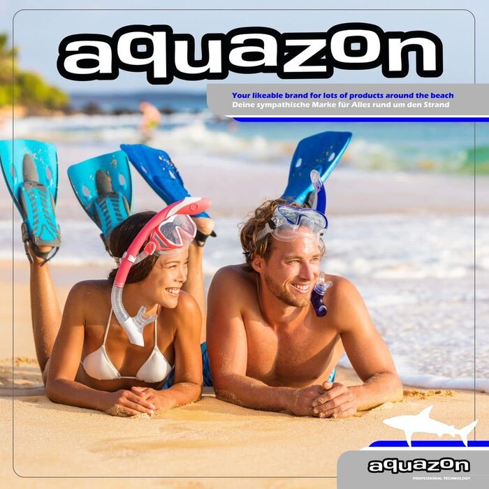 Дитяча маска для плавання AQUAZON Maui, 7-12 років, загартоване скло, м'який силікон