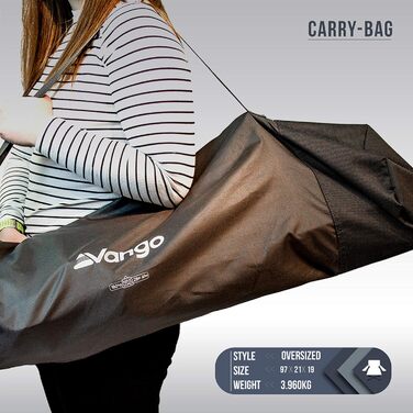 Стілець Vango Goliath, Smoke, XL - розкладний, великий