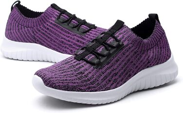 Кросівки жіночі TIOSEBON slip-on, фіолетові, легкі, дихаючі, для спорту та прогулянок, розмір 44 EU