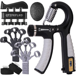 Набір для тренування сили рук Griffkrafttrainer (5 шт.) - для м'язів, відновлення та зняття стресу, чорний 03