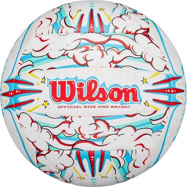 Футбольний м'яч Wilson Graffiti Peace VB New, білий/блакитний