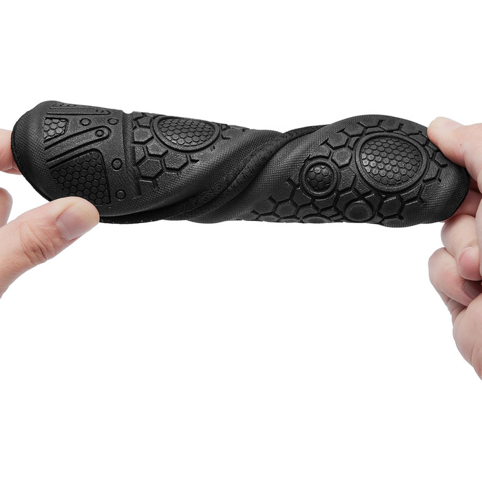 Чоловічі та жіночі аквашузи Raqua для плавання та відпочинку на пляжі, розмір 34-47, чорний (EU Bd104)