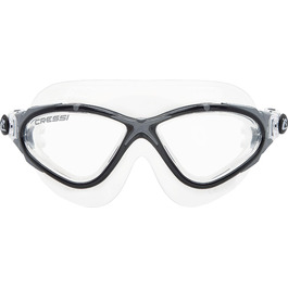 Окуляри для плавання Cressi Planet - преміум якість для басейну, триатлону та водних видів спорту, універсальний розмір, дорослі, чоловічі/жіночі (білий/сріблястий, чорний)