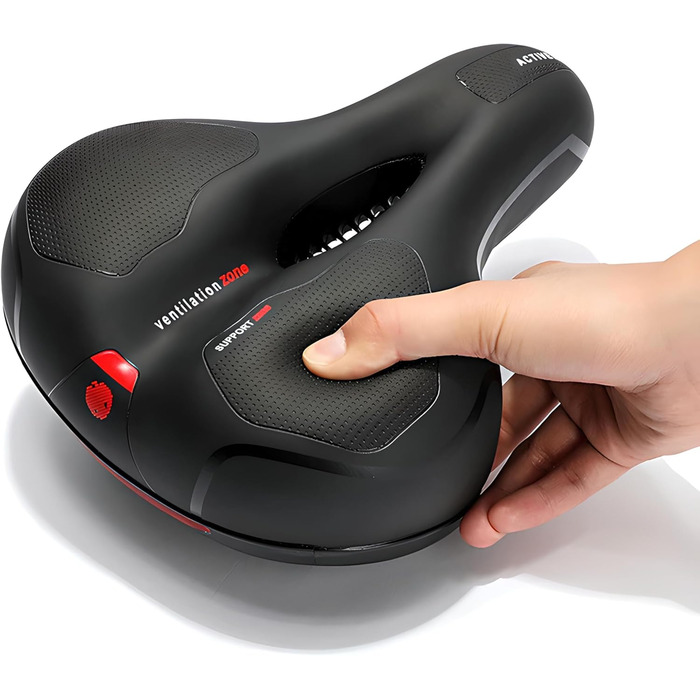 Велосипедне сідло Retoo: гелеве, широке, м'яке, комфортне, дихаюче, амортизуюче, ергономічне з водонепроникним чохлом