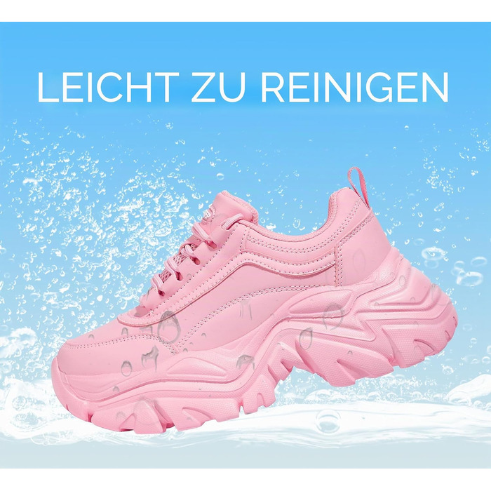 Кросівки жіночі LUCKY STEP Chunky на платформі, рожеві, 37 EU - зручні кеди на підборах