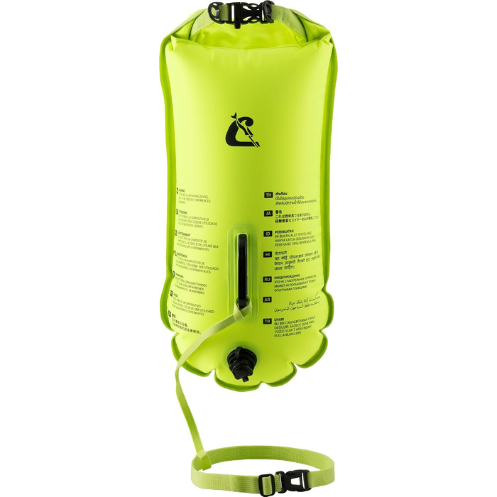 Надувна сигнальна буя для плавання та тріатлону Cressi Glide Pro 28L (флуоресцентна)
